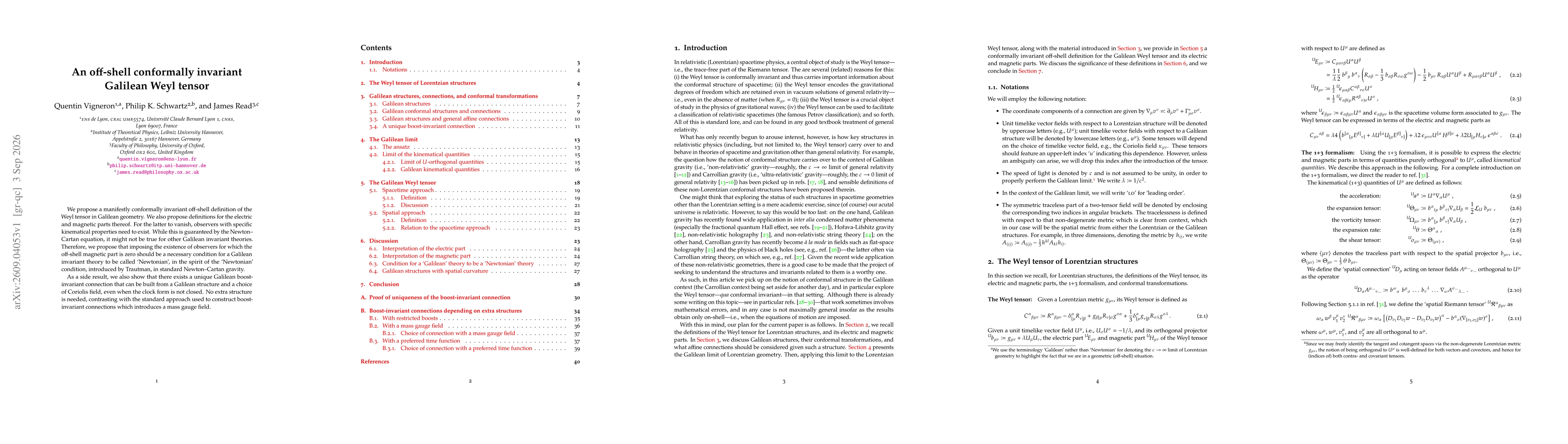 Thumbnail for An off-shell conformally invariant Galilean Weyl tensor