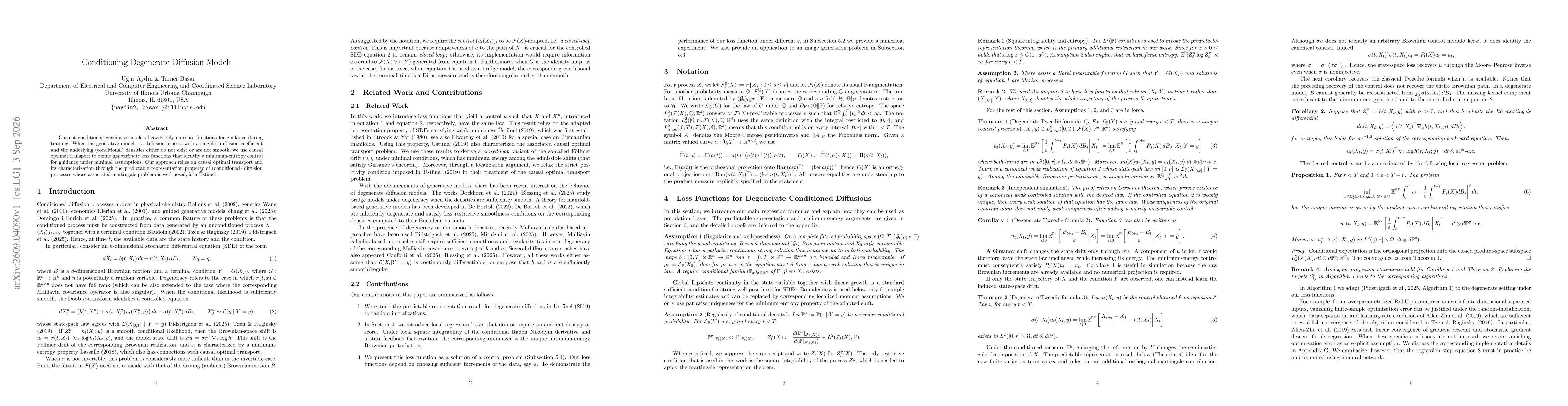 Thumbnail for Conditioning Degenerate Diffusion Models
