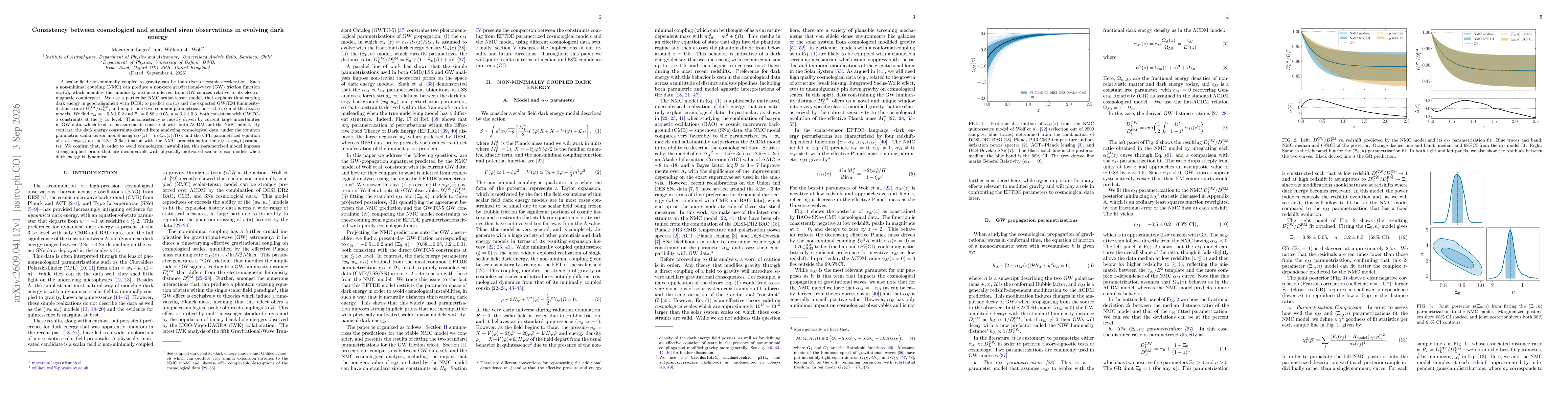 Thumbnail for Consistency between cosmological and standard siren observations in evolving dark energy