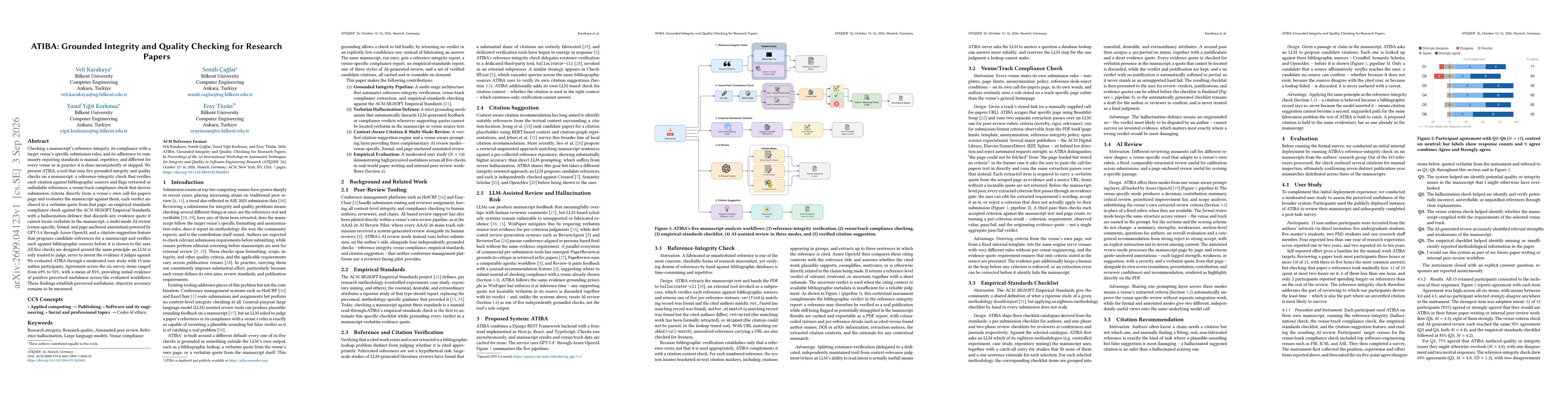 Thumbnail for ATIBA: Grounded Integrity and Quality Checking for Research Papers