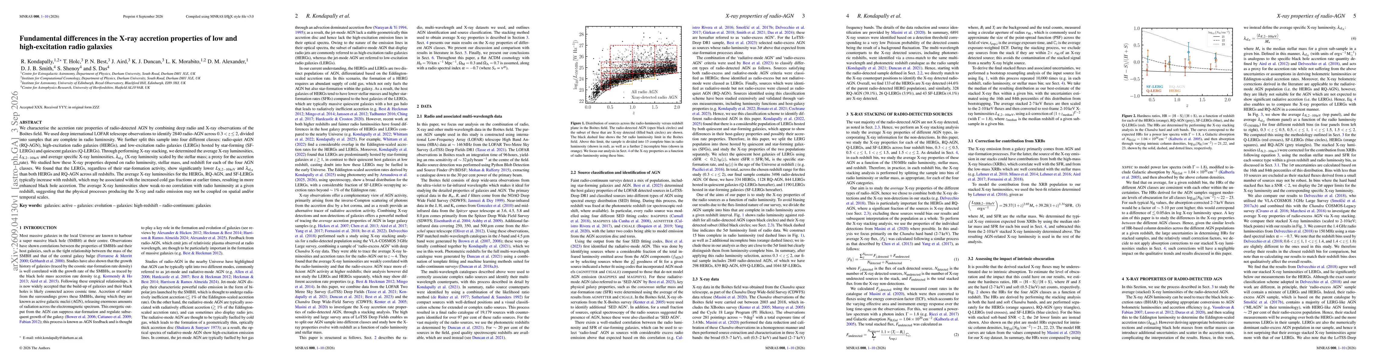 Thumbnail for Fundamental differences in the X-ray accretion properties of low and high-excitation radio galaxies
