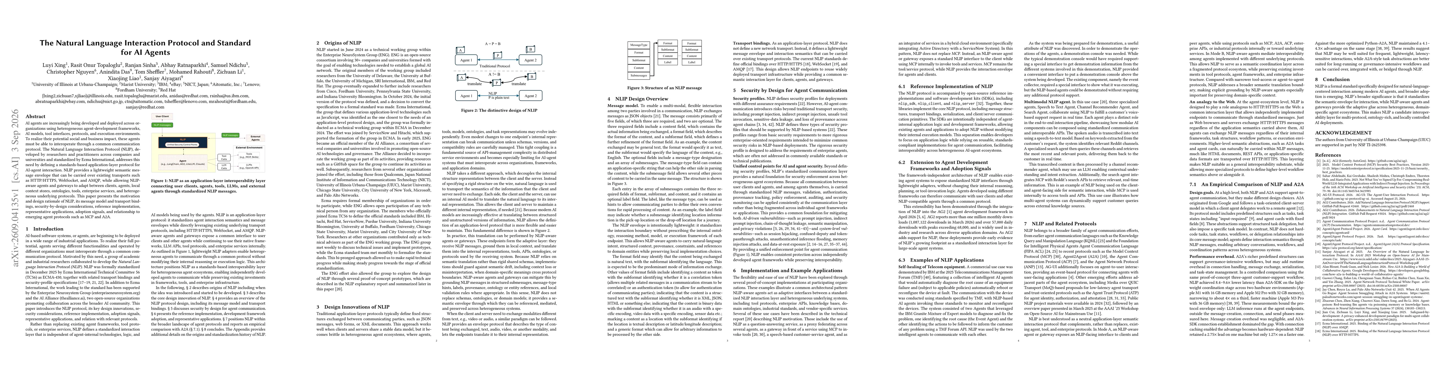 Thumbnail for The Natural Language Interaction Protocol and Standard for AI Agents
