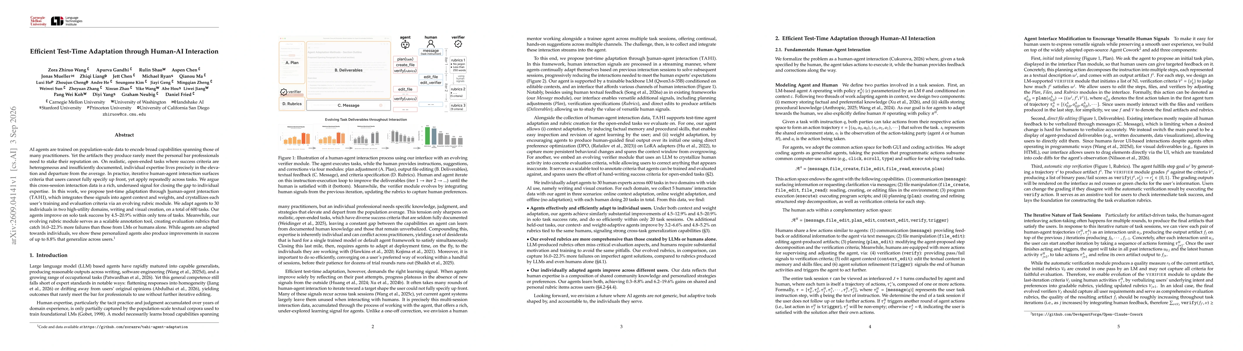 Thumbnail for Efficient Test-Time Adaptation through Human-AI Interaction