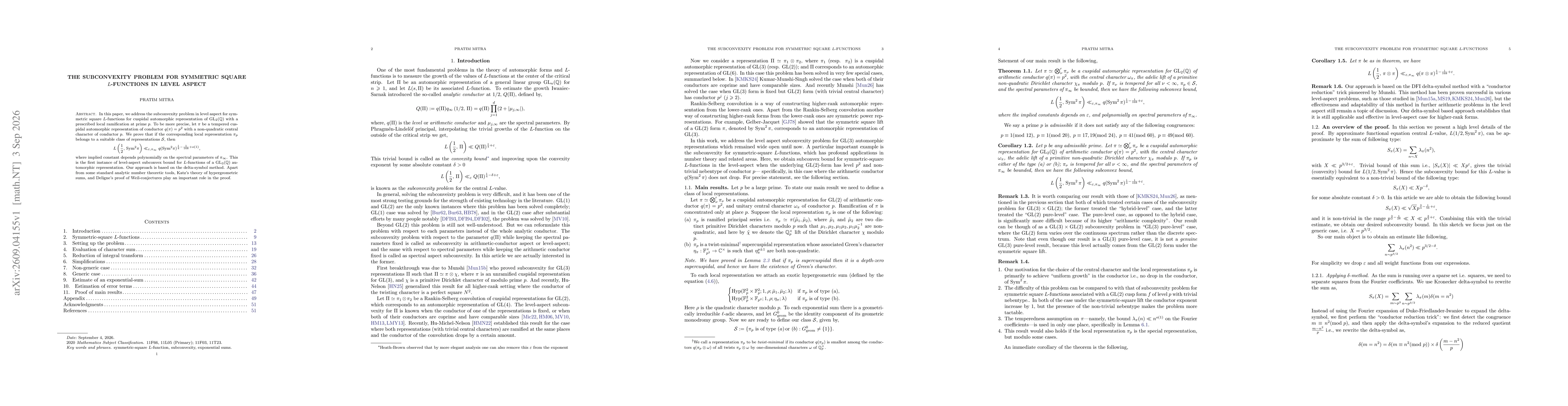 Thumbnail for The subconvexity problem for symmetric square $L$-functions in level aspect
