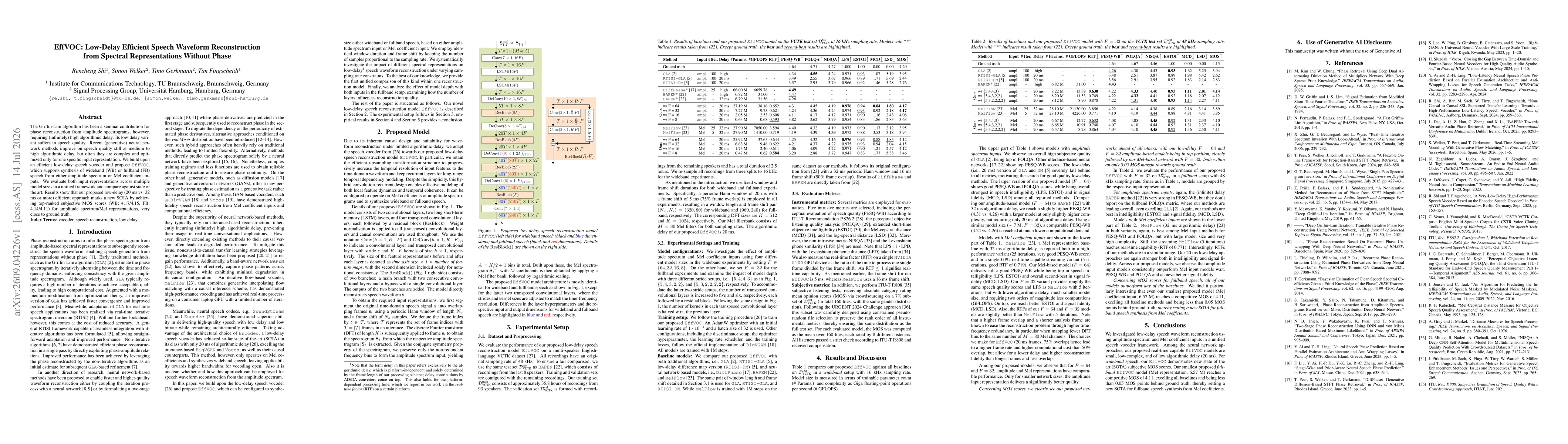 Thumbnail for EffVOC: Low-Delay Efficient Speech Waveform Reconstruction from Spectral Representations Without Phase