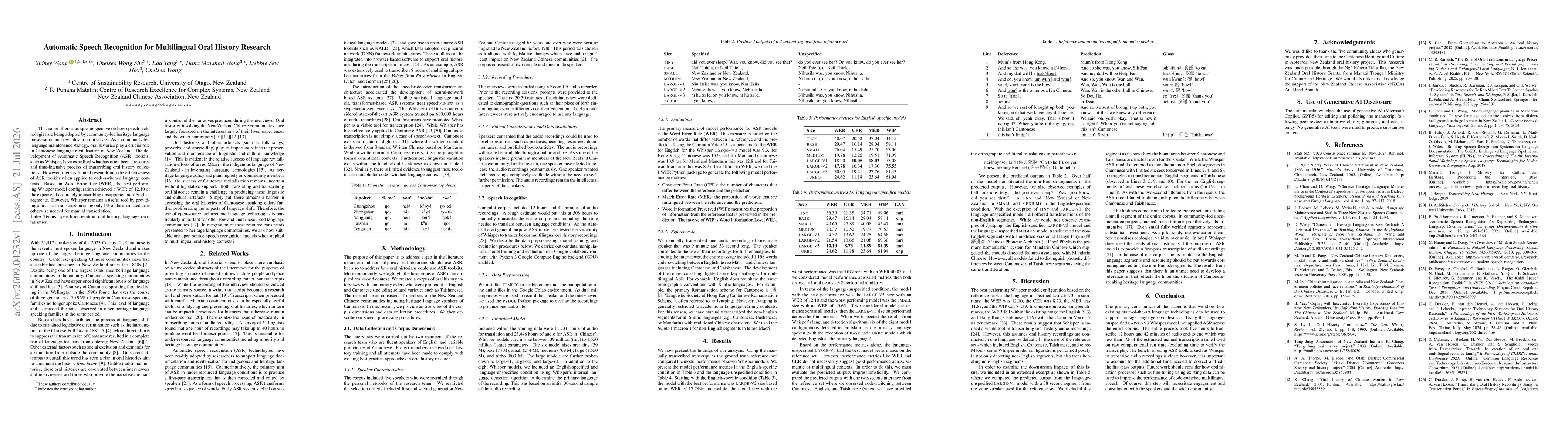 Thumbnail for Automatic Speech Recognition for Multilingual Oral History Research