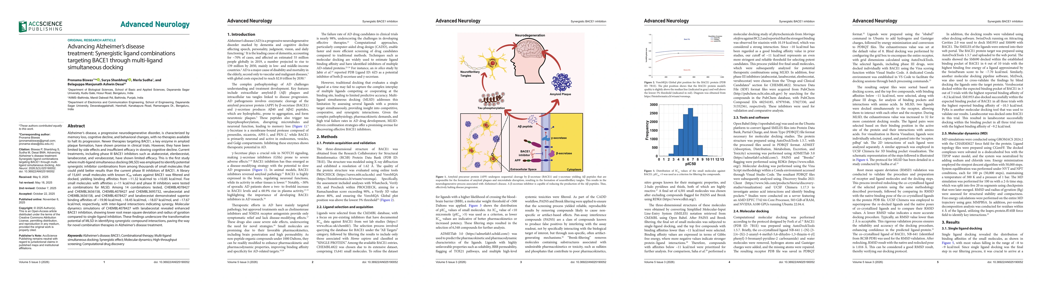 Thumbnail for Advancing Alzheimer's Disease Treatment: Synergistic Ligand Combinations Targeting BACE1 via Multi-Ligand Simultaneous Docking