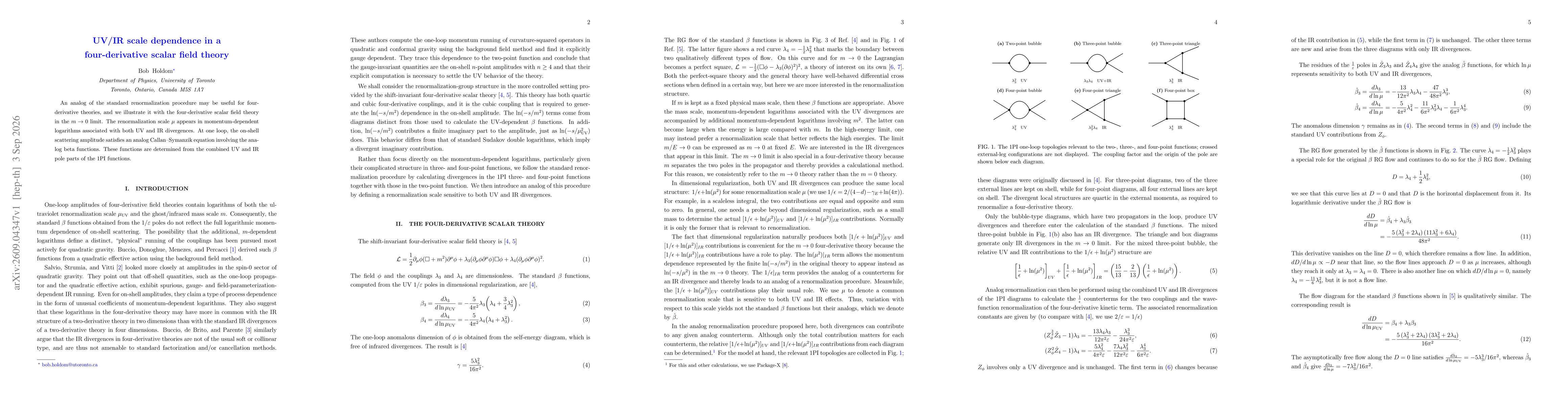 Thumbnail for UV/IR scale dependence in a four-derivative scalar field theory