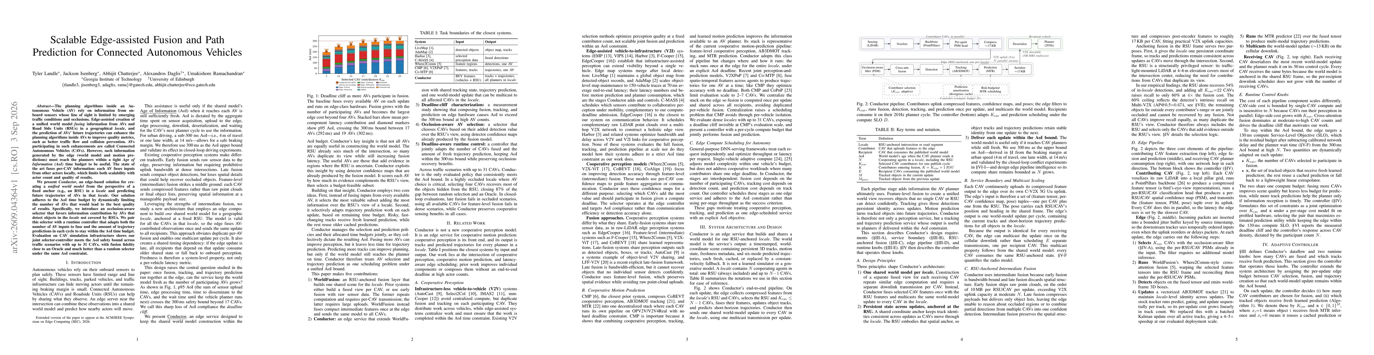 Thumbnail for Scalable Edge-assisted Fusion and Path Prediction for Connected Autonomous Vehicles