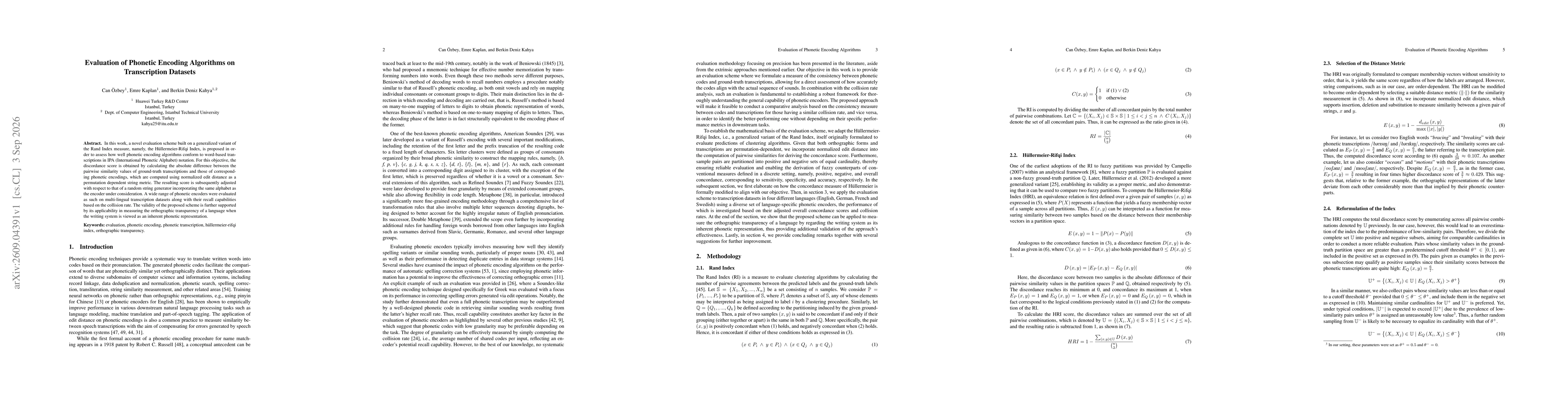 Thumbnail for Evaluation of Phonetic Encoding Algorithms on Transcription Datasets