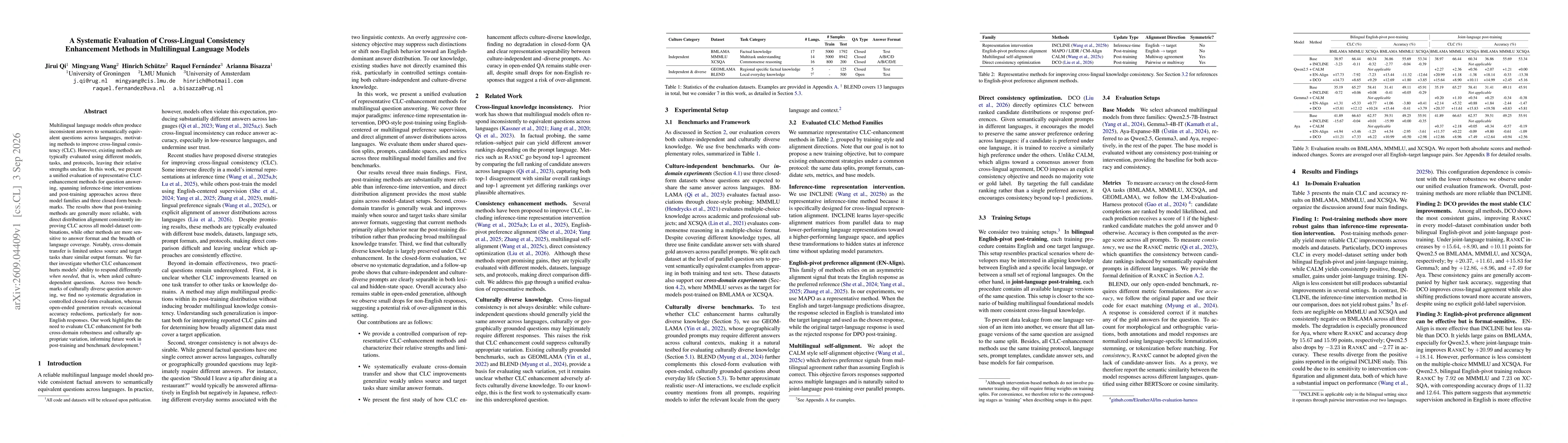 Thumbnail for A Systematic Evaluation of Cross-Lingual Consistency Enhancement Methods in Multilingual Language Models