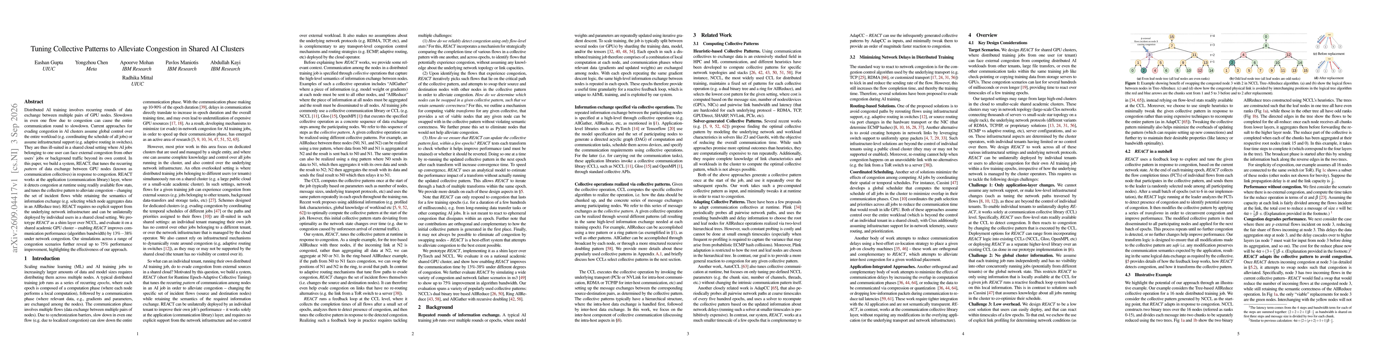Thumbnail for Tuning Collective Patterns to Alleviate Congestion in Shared AI Clusters