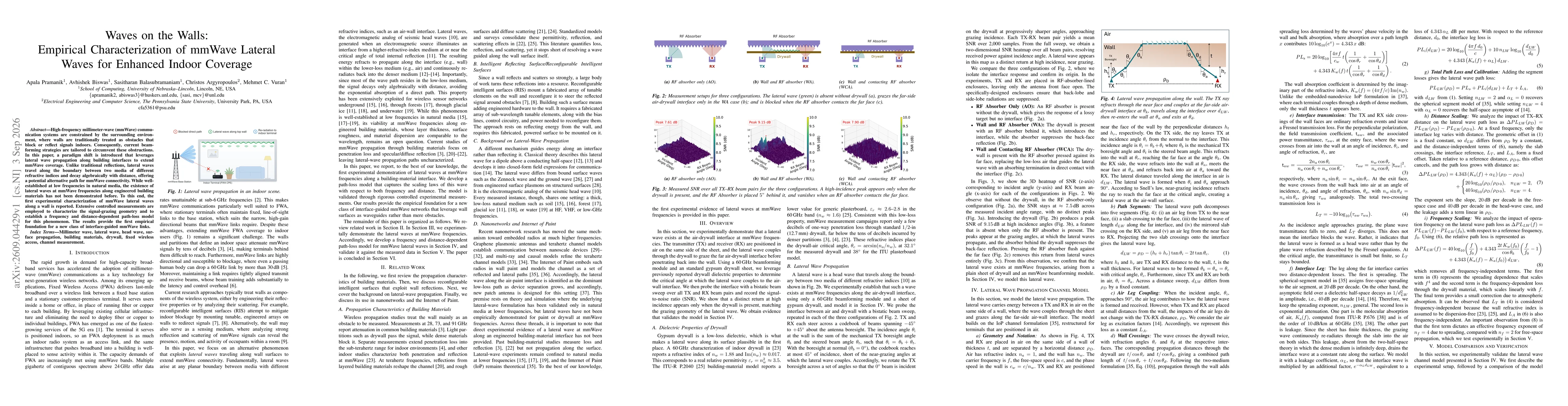 Thumbnail for Waves on the Walls: Empirical Characterization of mmWave Lateral Waves for Enhanced Indoor Coverage