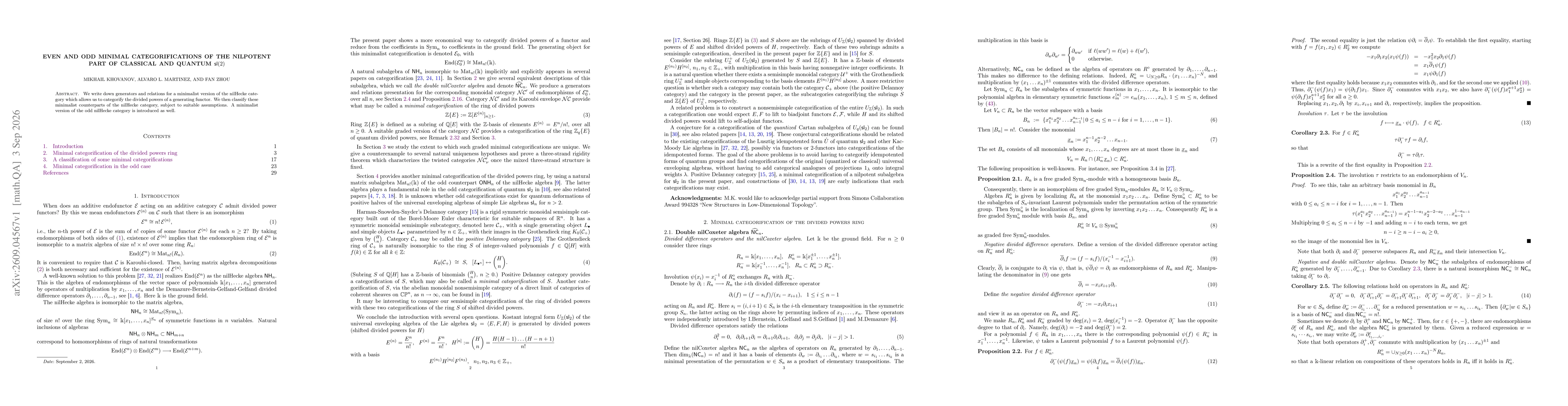 Thumbnail for Even and odd minimal categorifications of the nilpotent part of classical and quantum sl(2)