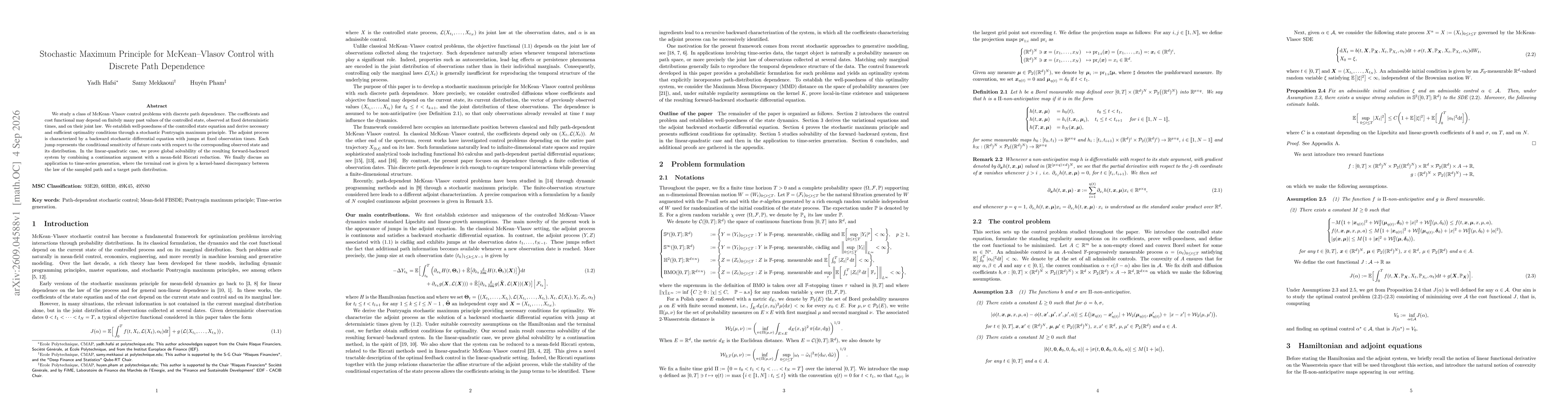 Thumbnail for Stochastic Maximum Principle for McKean-Vlasov Control with Discrete Path Dependence
