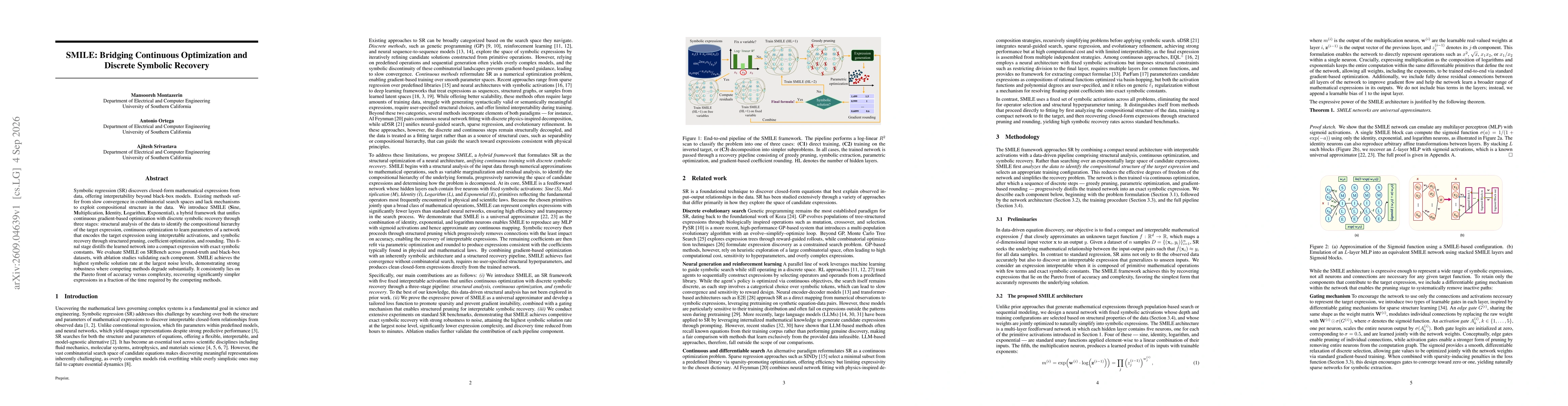 Thumbnail for SMILE: Bridging Continuous Optimization and Discrete Symbolic Recovery