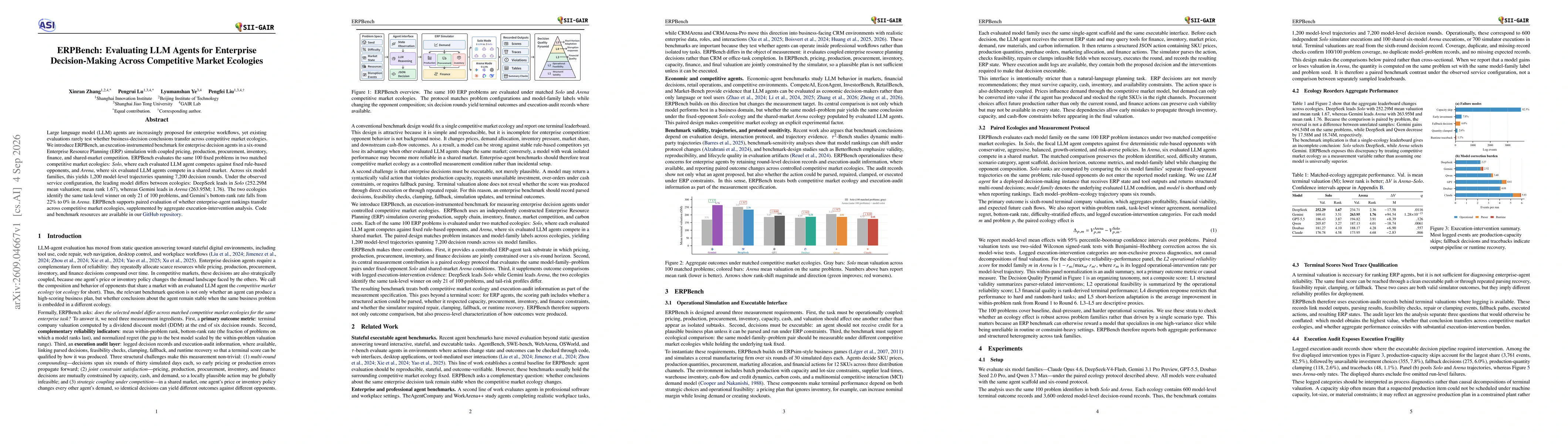 Thumbnail for ERPBench: Evaluating LLM Agents for Enterprise Decision-Making Across Competitive Market Ecologies