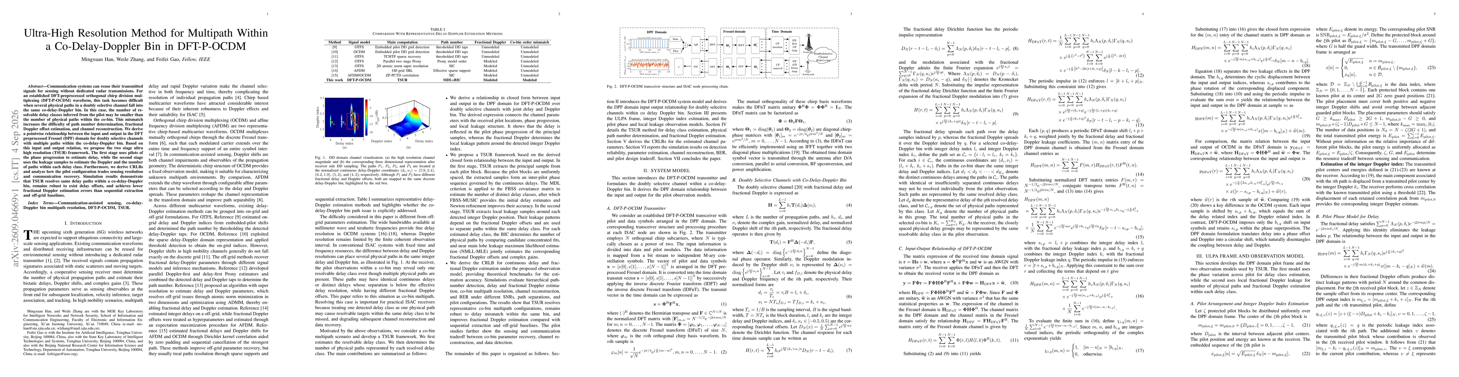 Thumbnail for Ultra-High Resolution Method for Multipath Within a Co-Delay-Doppler Bin in DFT-P-OCDM