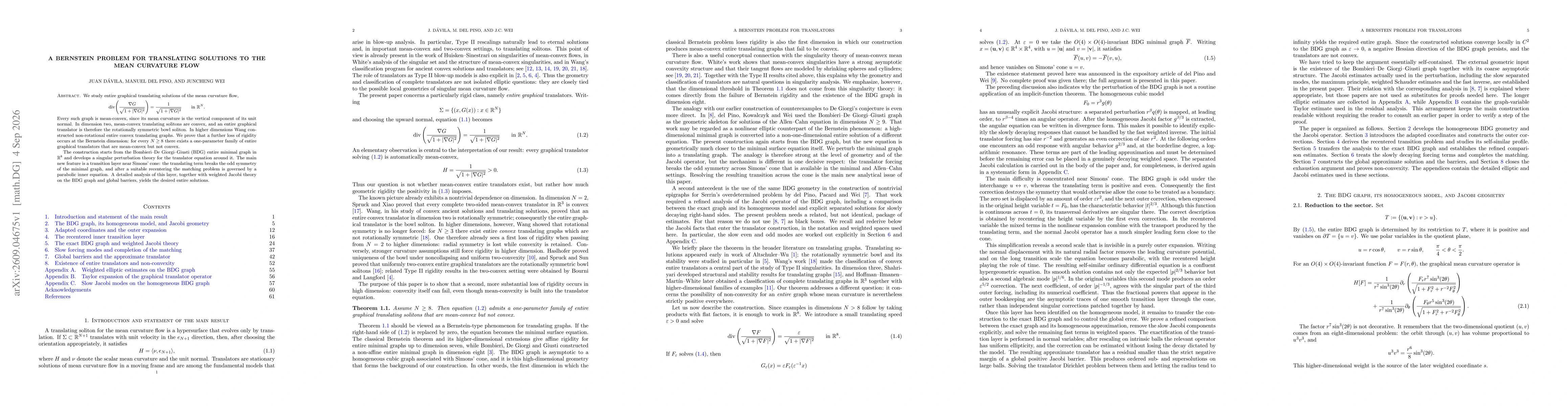 Thumbnail for A Bernstein problem for translating solutions to the mean curvature flow