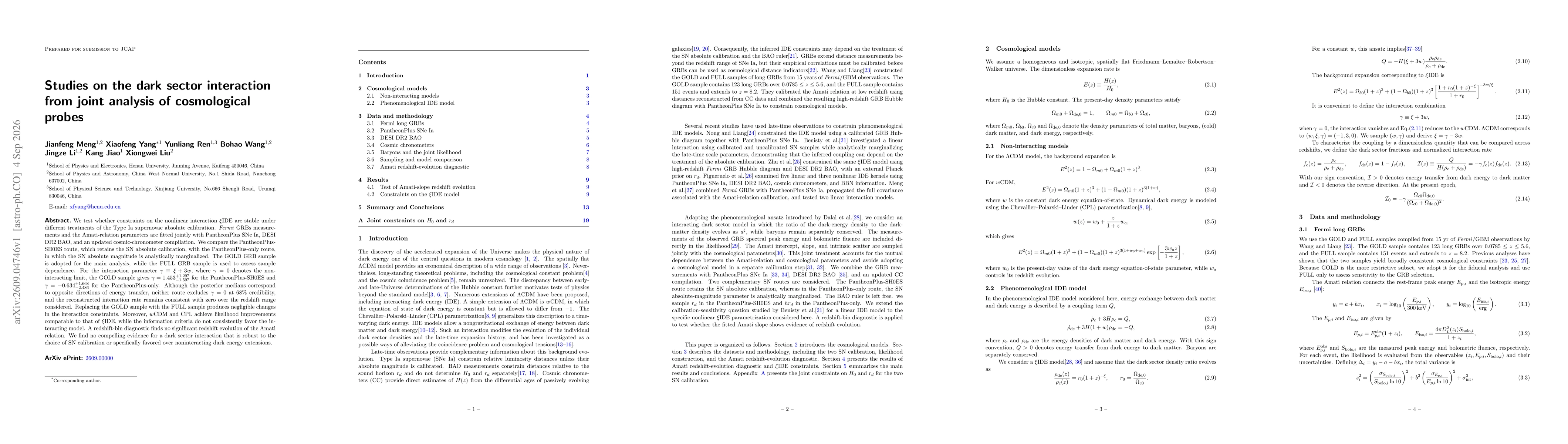 Thumbnail for Studies on the dark sector interaction from joint analysis of cosmological probes