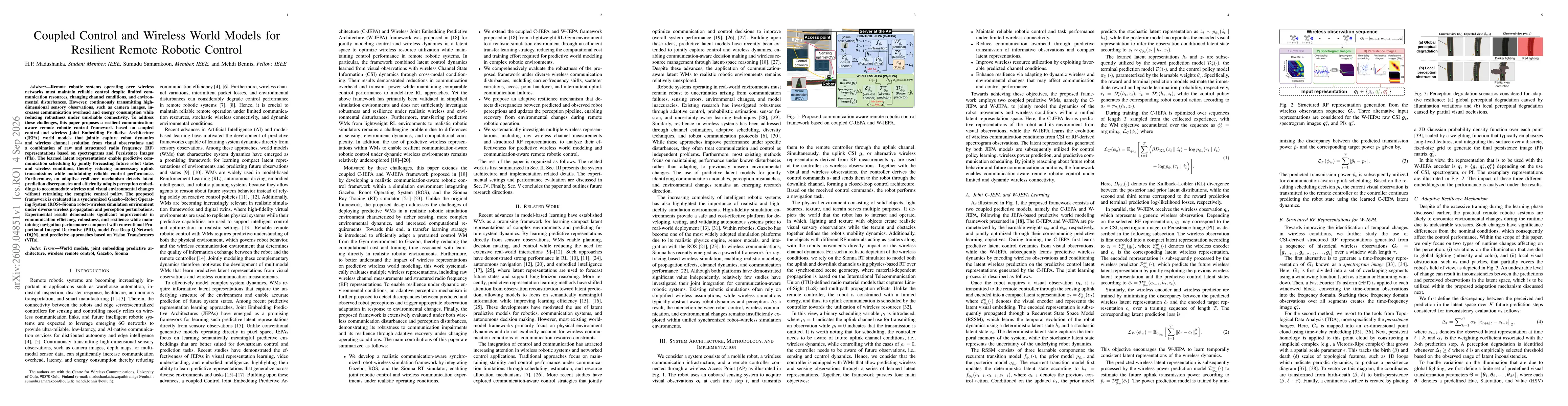 Thumbnail for Coupled Control and Wireless World Models for Resilient Remote Robotic Control