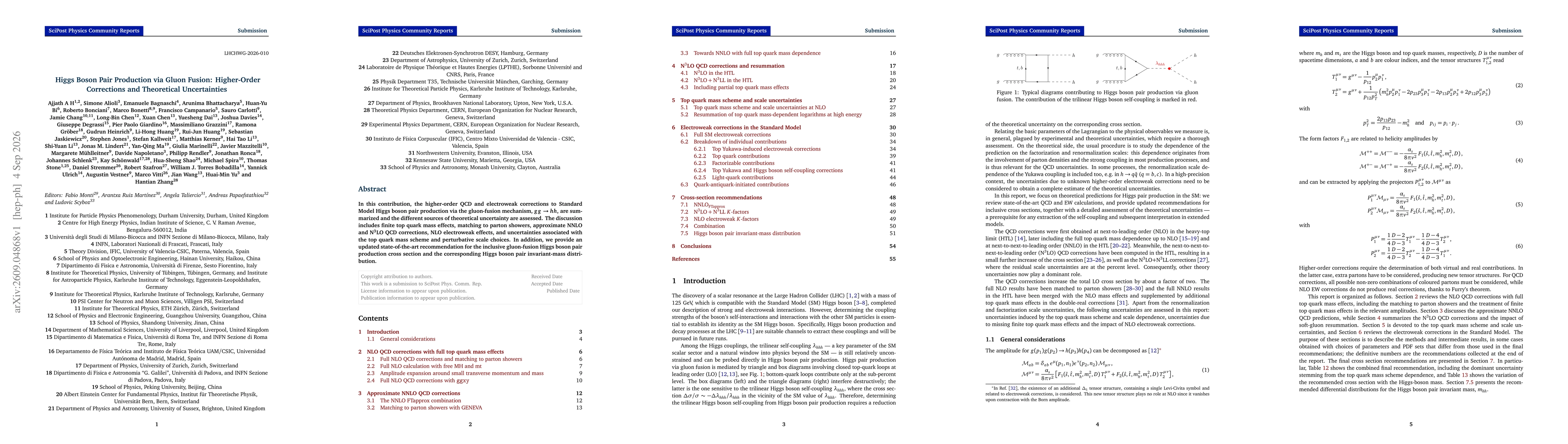 Thumbnail for Higgs Boson Pair Production via Gluon Fusion: Higher-Order Corrections and Theoretical Uncertainties