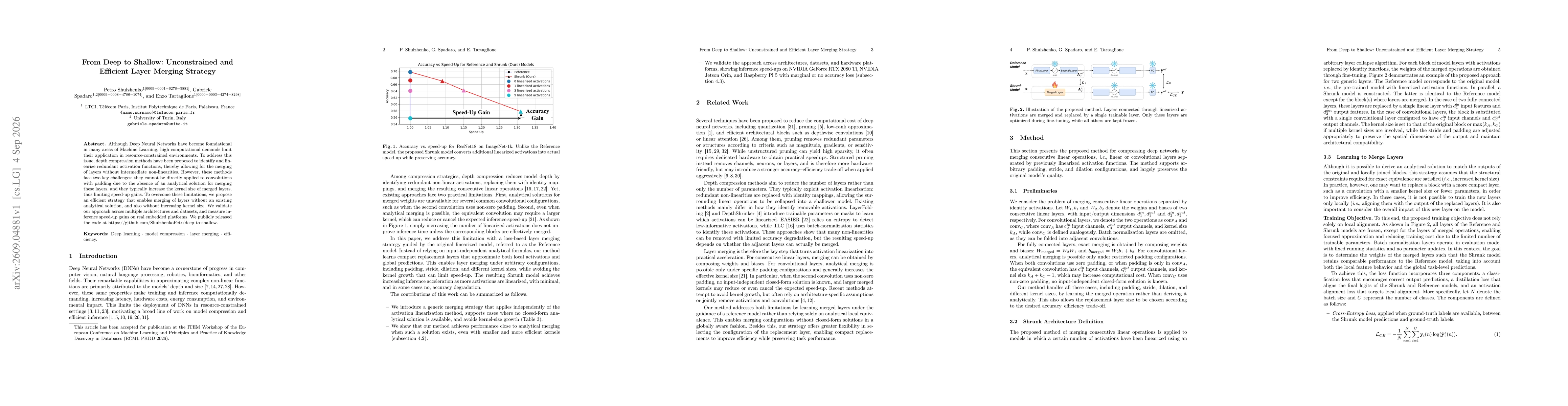 Thumbnail for From Deep to Shallow: Unconstrained and Efficient Layer Merging Strategy