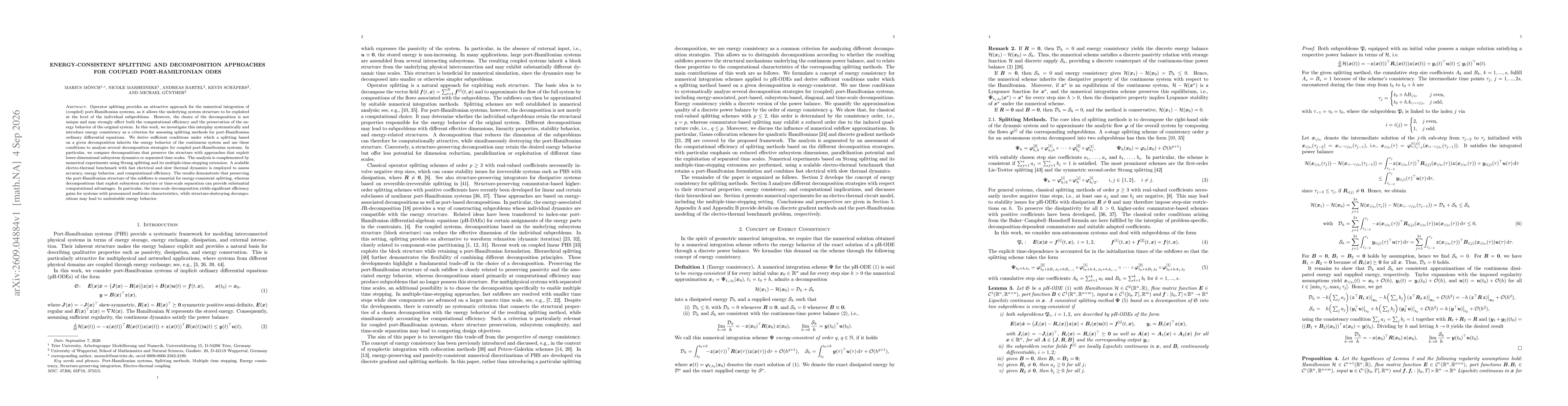 Thumbnail for Energy-Consistent Splitting and Decomposition Approaches for Coupled port-Hamiltonian ODEs