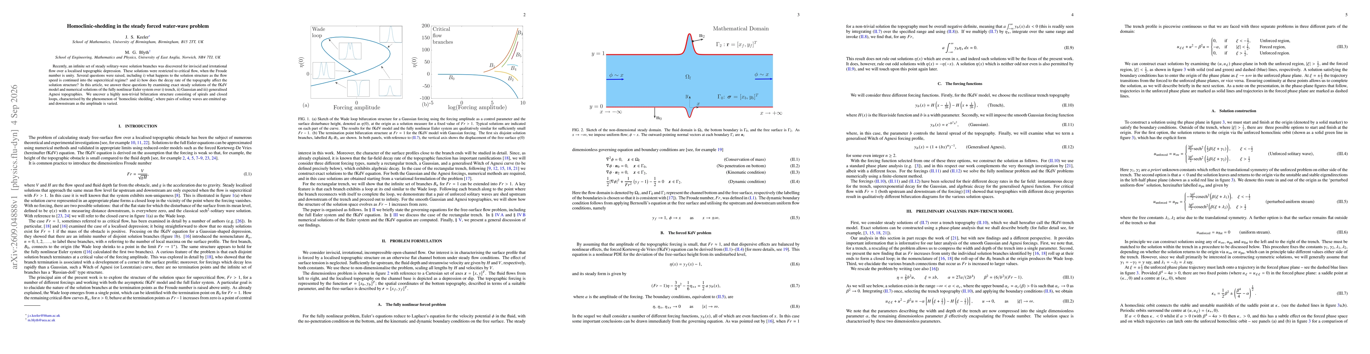 Thumbnail for Homoclinic-shedding in the steady forced water-wave problem