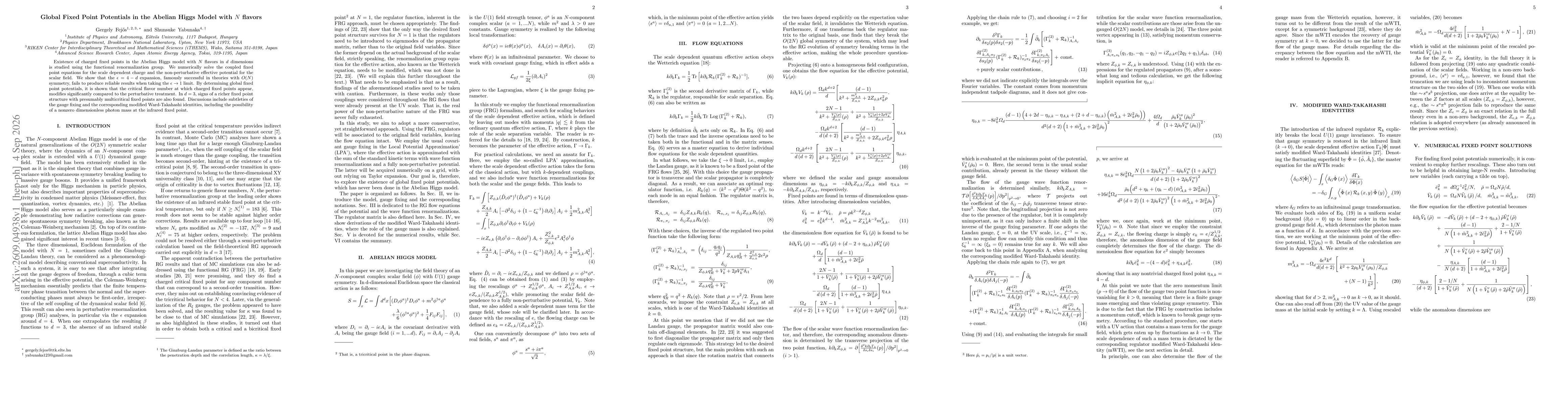 Thumbnail for Global Fixed Point Potentials in the Abelian Higgs Model with $N$ flavors