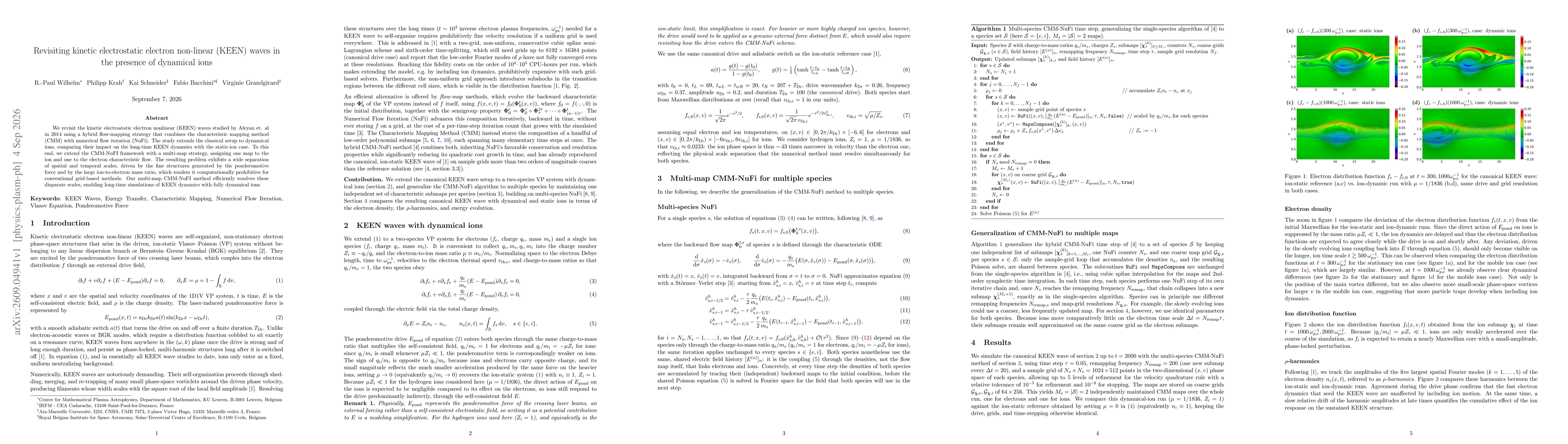 Thumbnail for Revisiting kinetic electrostatic electron non-linear (KEEN) waves in the presence of dynamical ions