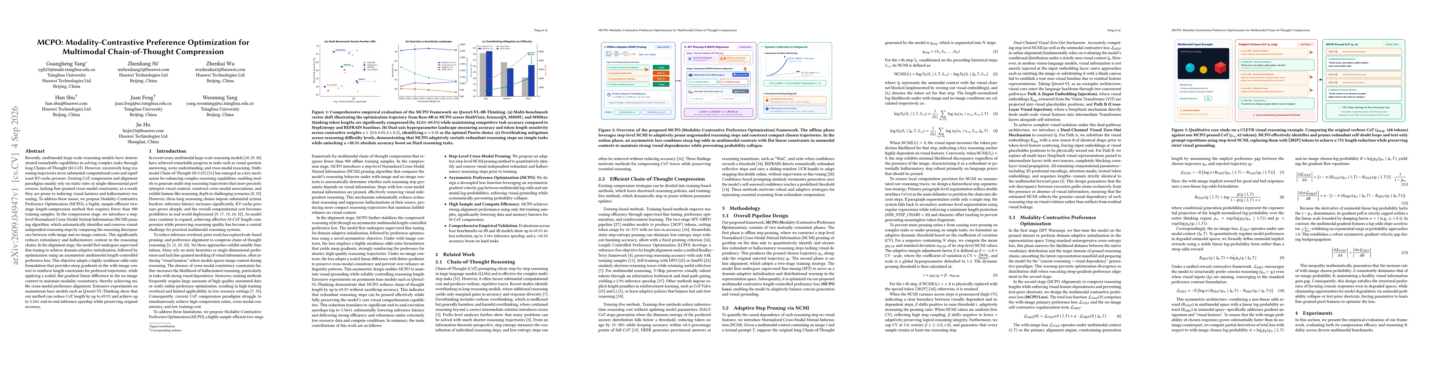 Thumbnail for MCPO: Modality-Contrastive Preference Optimization for Multimodal Chain-of-Thought Compression