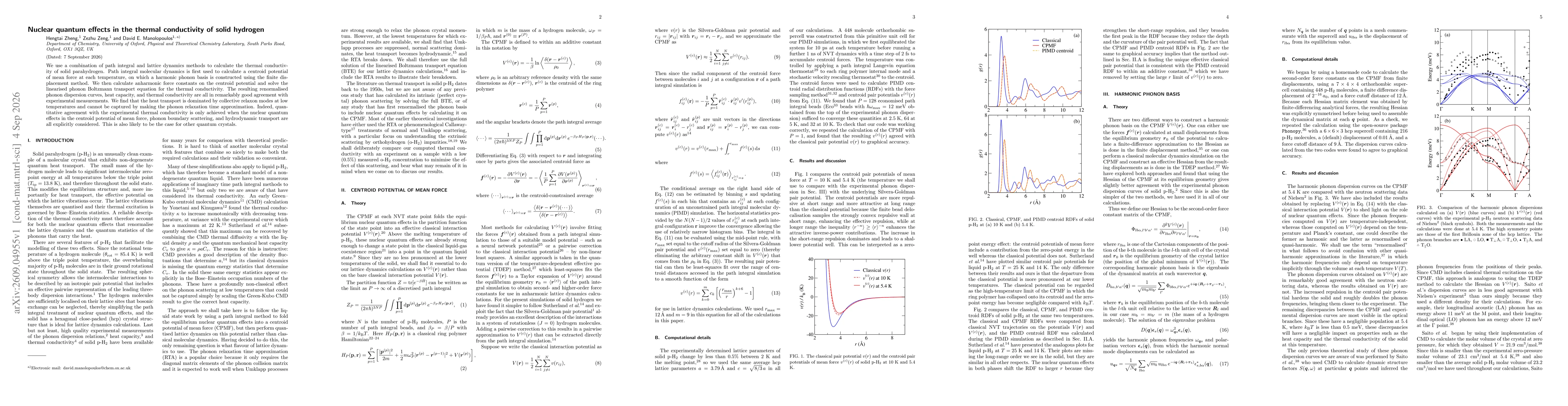 Thumbnail for Nuclear quantum effects in the thermal conductivity of solid hydrogen