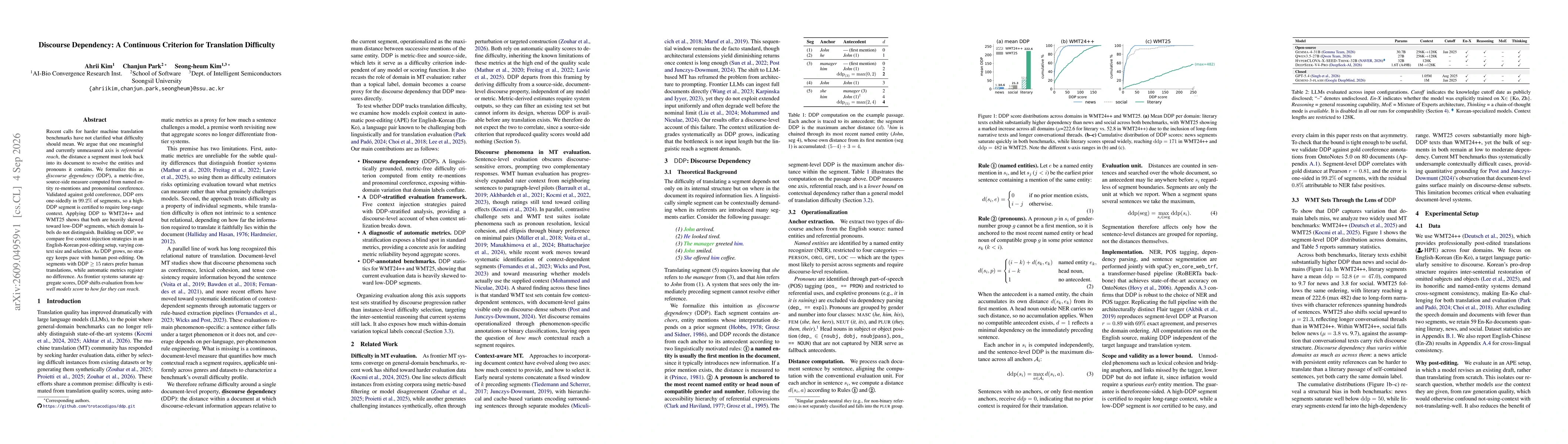 Thumbnail for Discourse Dependency: A Continuous Criterion for Translation Difficulty