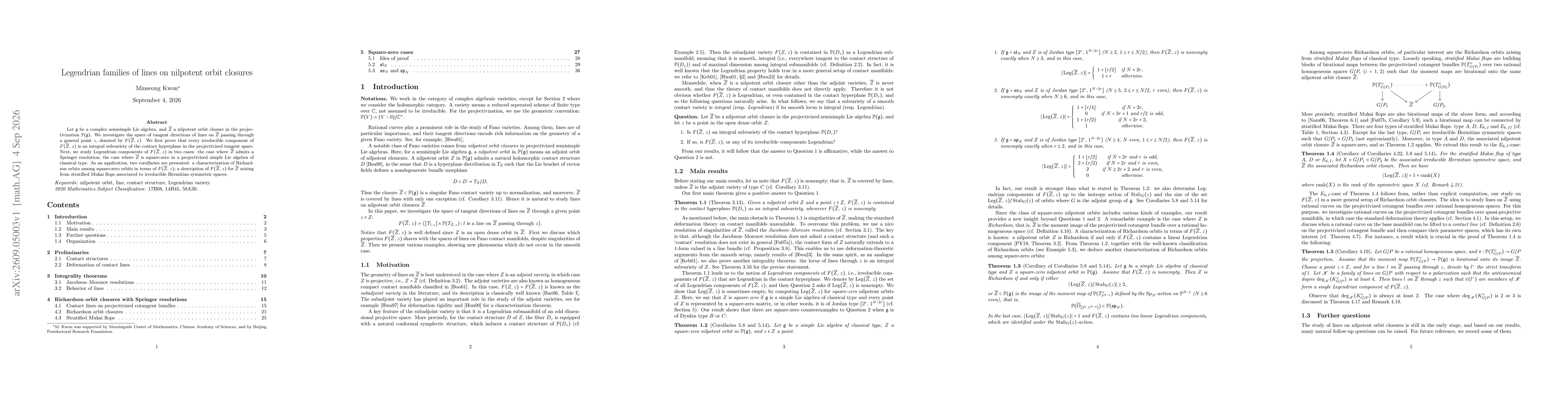 Thumbnail for Legendrian families of lines on nilpotent orbit closures