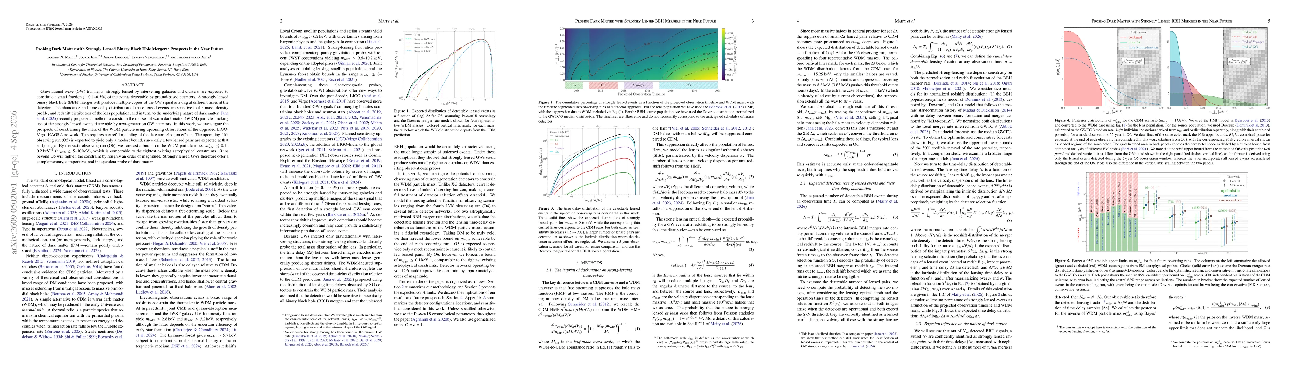 Thumbnail for Probing Dark Matter with Strongly Lensed Binary Black Hole Mergers: Prospects in the Near Future