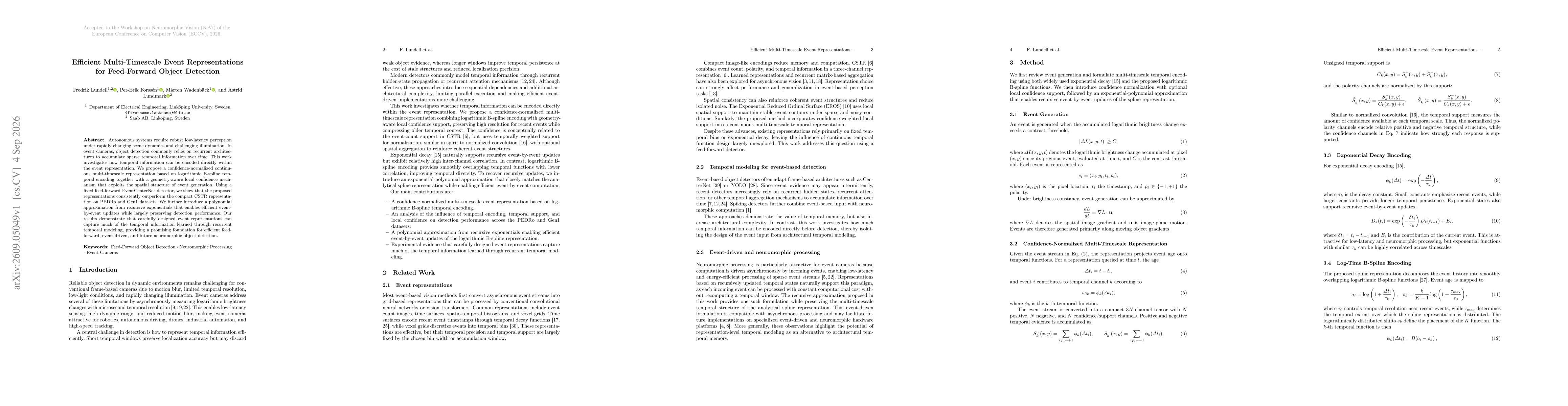 Thumbnail for Efficient Multi-Timescale Event Representations for Feed-Forward Object Detection