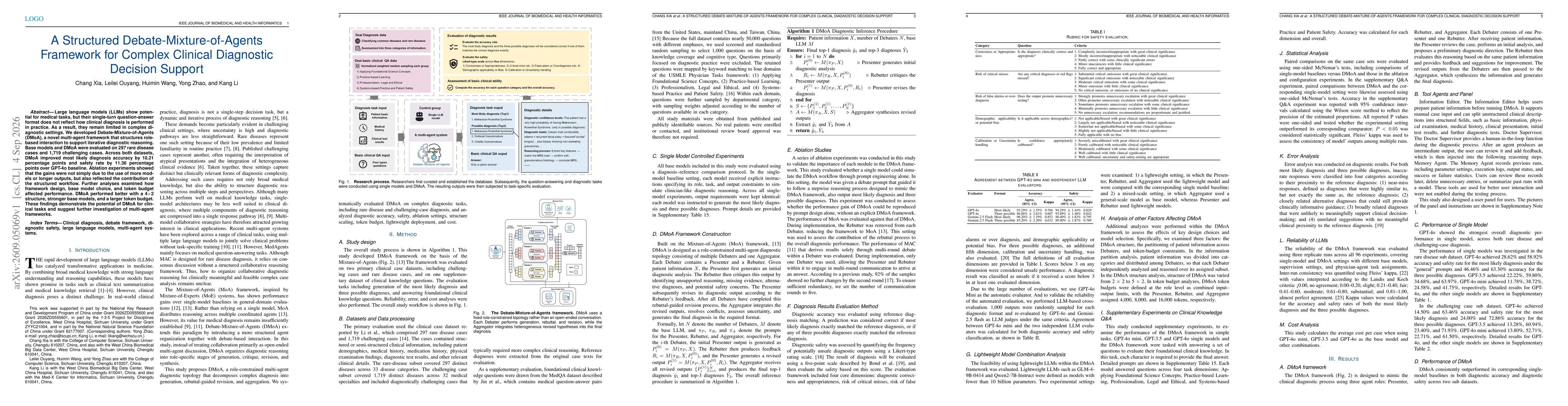 Thumbnail for A Structured Debate-Mixture-of-Agents Framework for Complex Clinical Diagnostic Decision Support