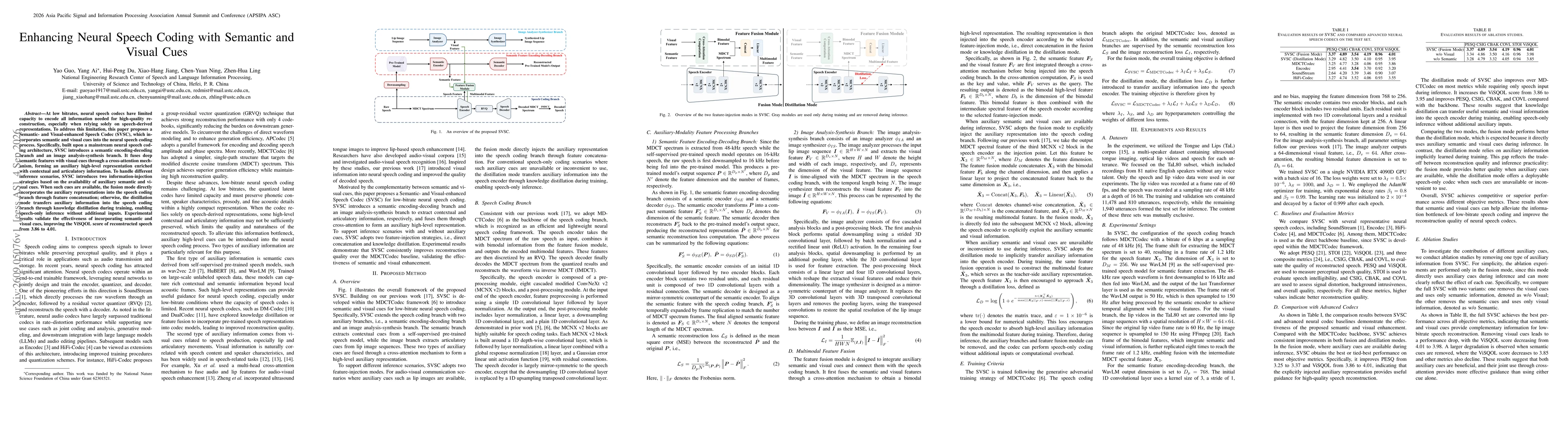 Thumbnail for Enhancing Neural Speech Coding with Semantic and Visual Cues