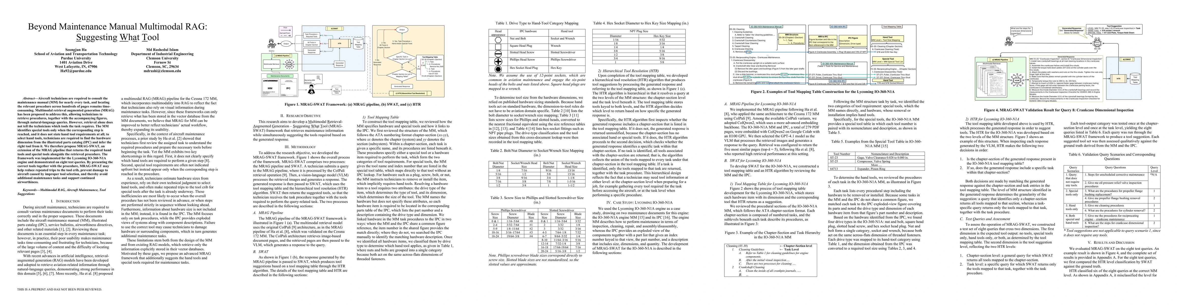 Thumbnail for Beyond Maintenance Manual Multimodal RAG: Suggesting What Tool