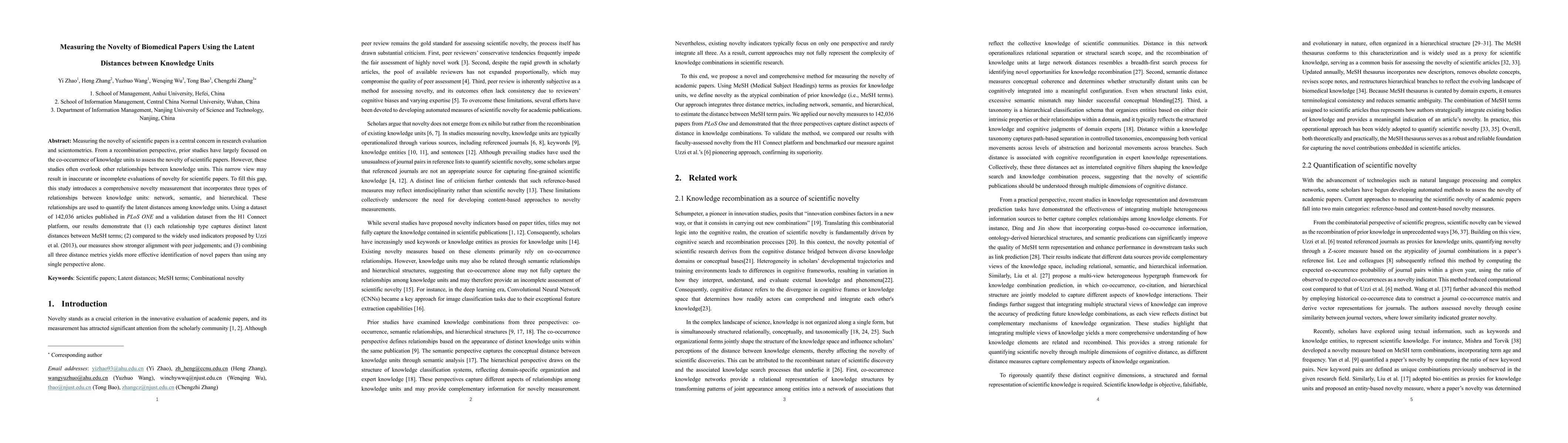 Thumbnail for Measuring the Novelty of Biomedical Papers Using the Latent Distances between Knowledge Units