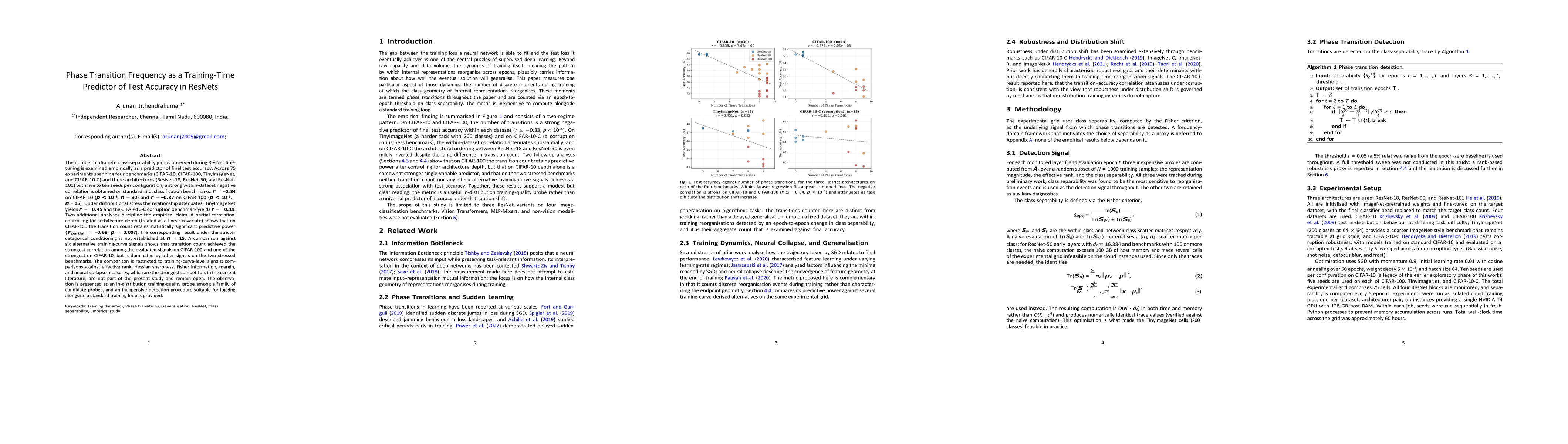 Thumbnail for Phase Transition Frequency as a Training Time Predictor of Test Accuracy in ResNets