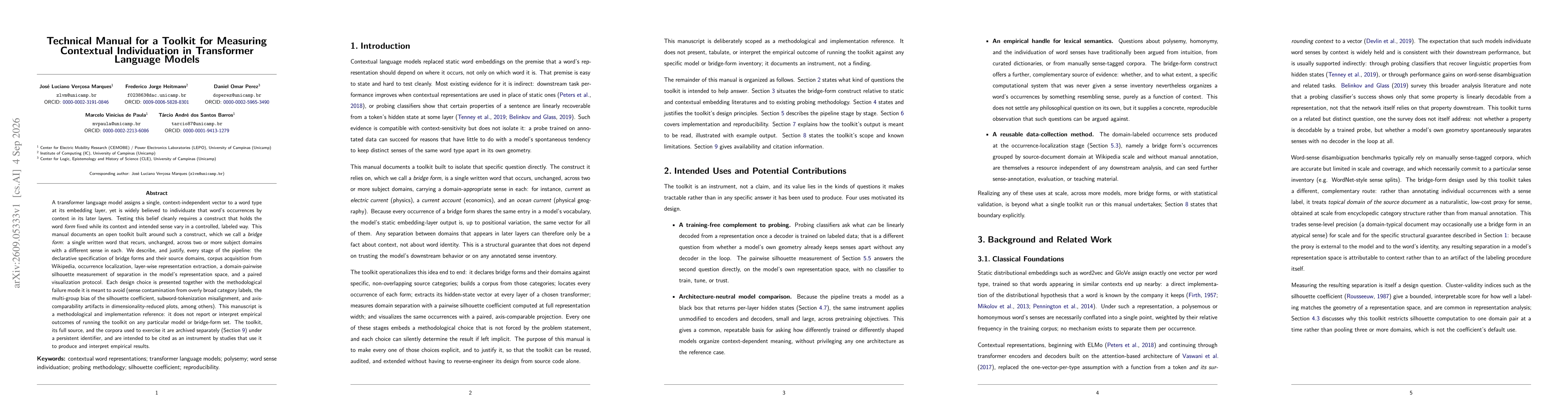 Thumbnail for Technical Manual for a Toolkit for Measuring Contextual Individuation in Transformer Language Models