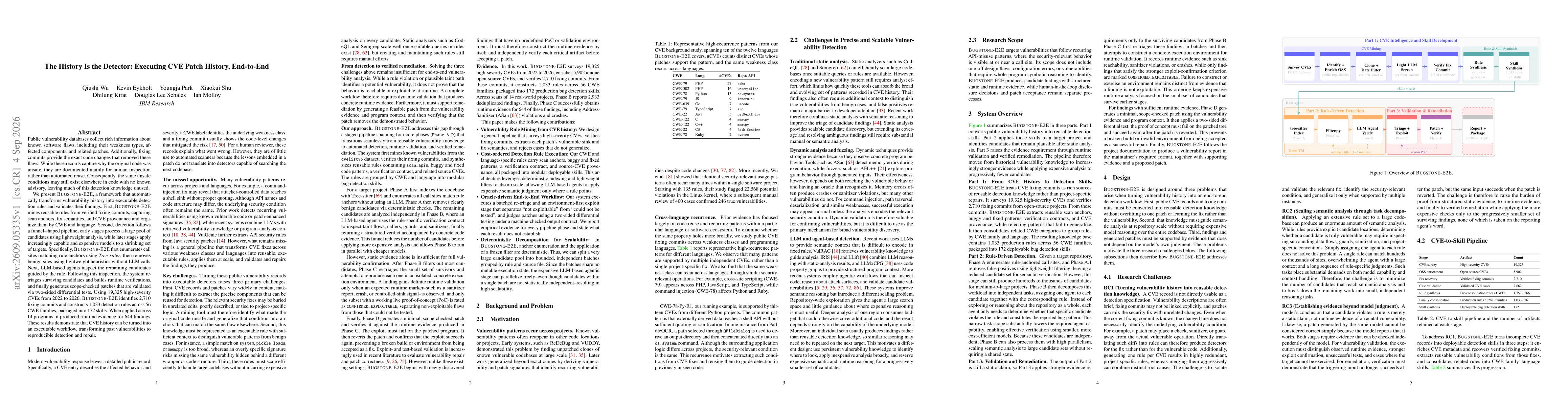 Thumbnail for The History Is the Detector: Executing CVE Patch History, End-to-End