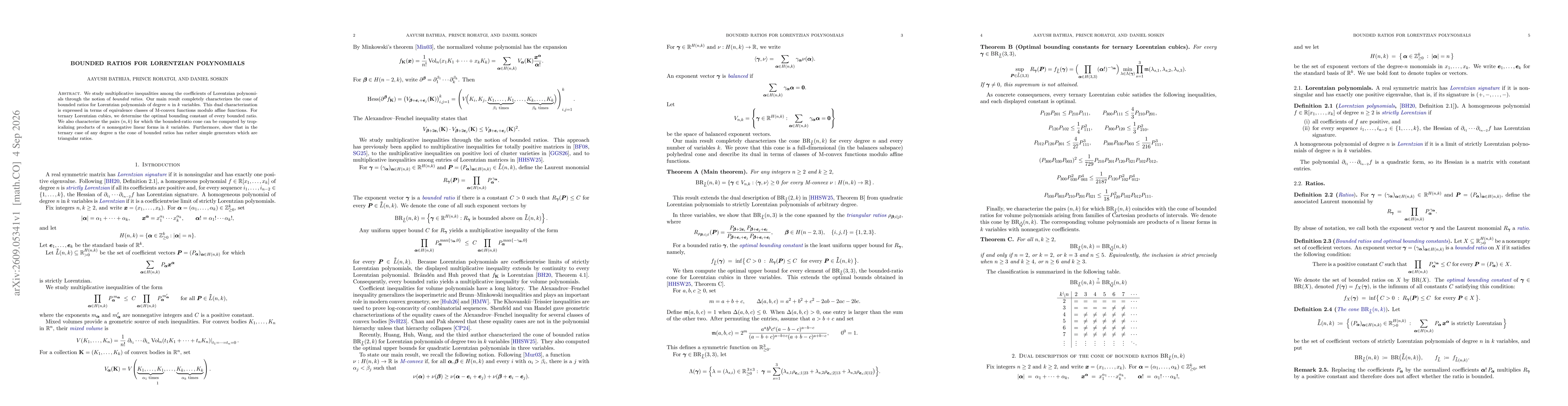 Thumbnail for Bounded ratios for Lorentzian polynomials