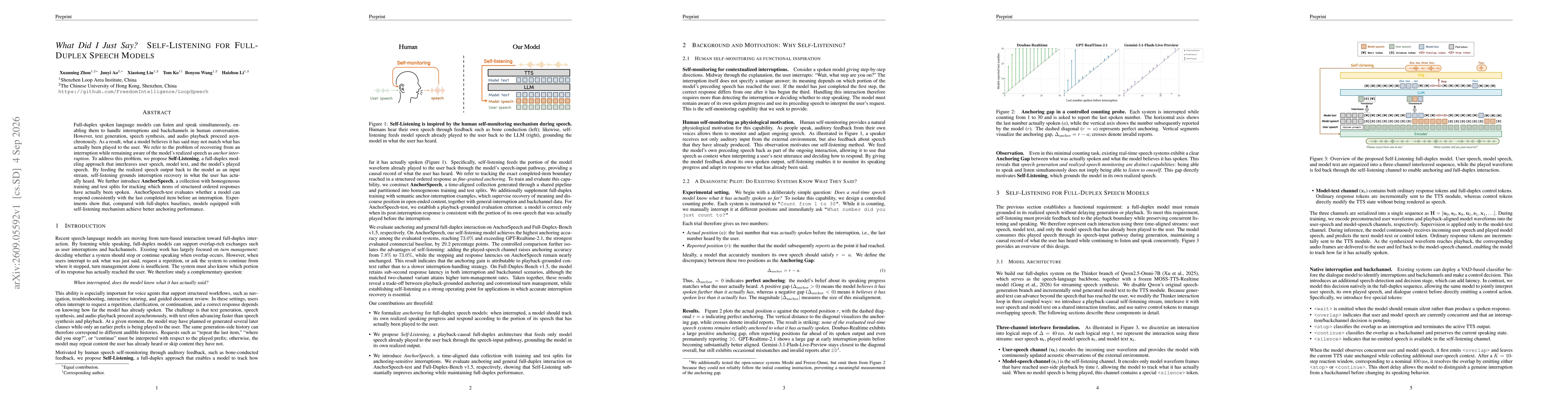 Thumbnail for What Did I Just Say? Self-Listening for Full-Duplex Speech Models