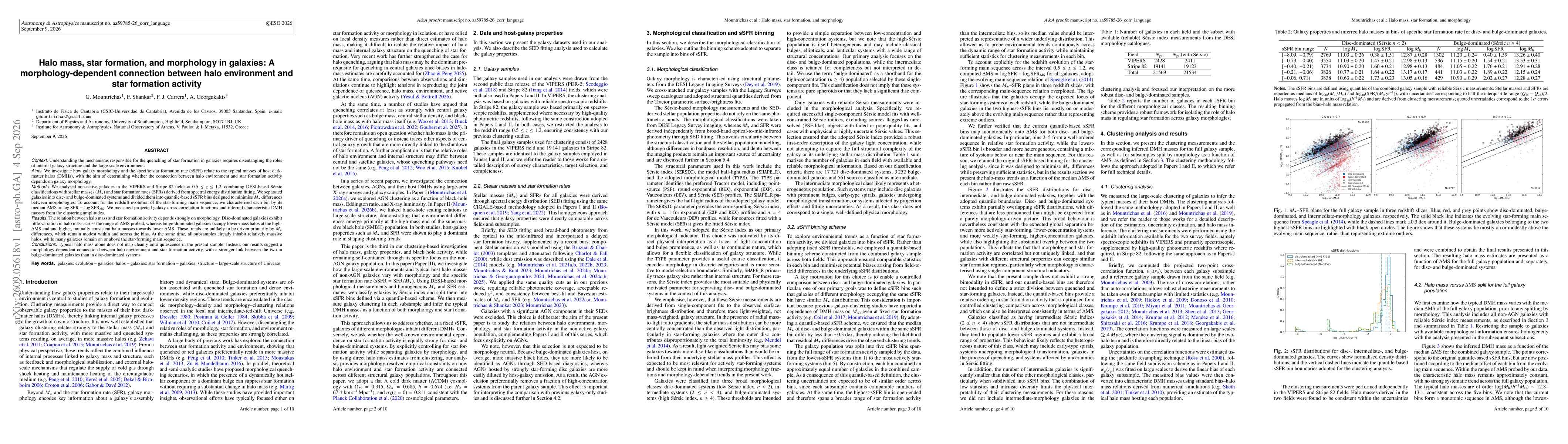 Thumbnail for Halo mass, star formation, and morphology in galaxies: A morphology-dependent connection between halo environment and star formation activity