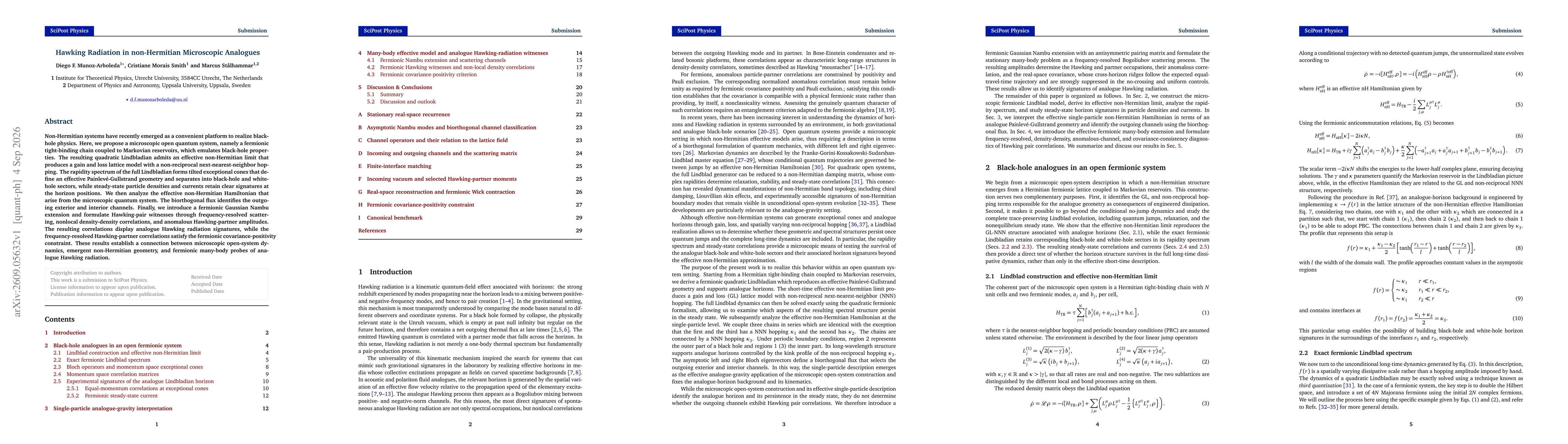 Thumbnail for Hawking Radiation in non-Hermitian Microscopic Analogues