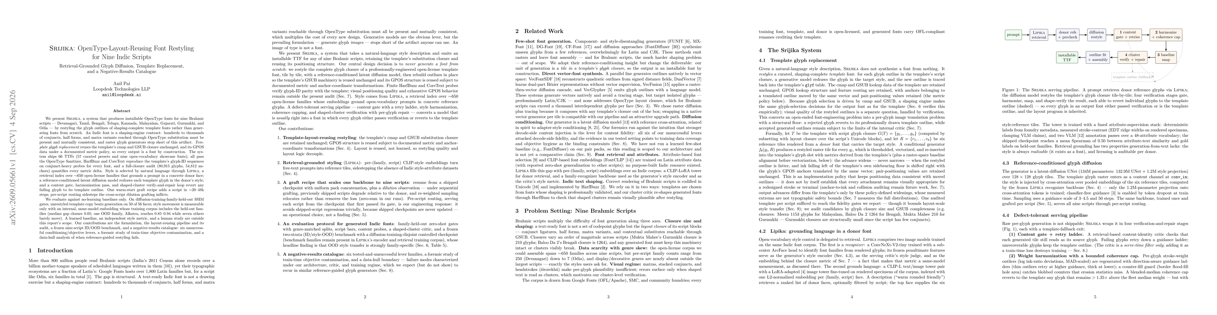 Thumbnail for Srijika: OpenType-Layout-Reusing Font Restyling for Nine Indic Scripts