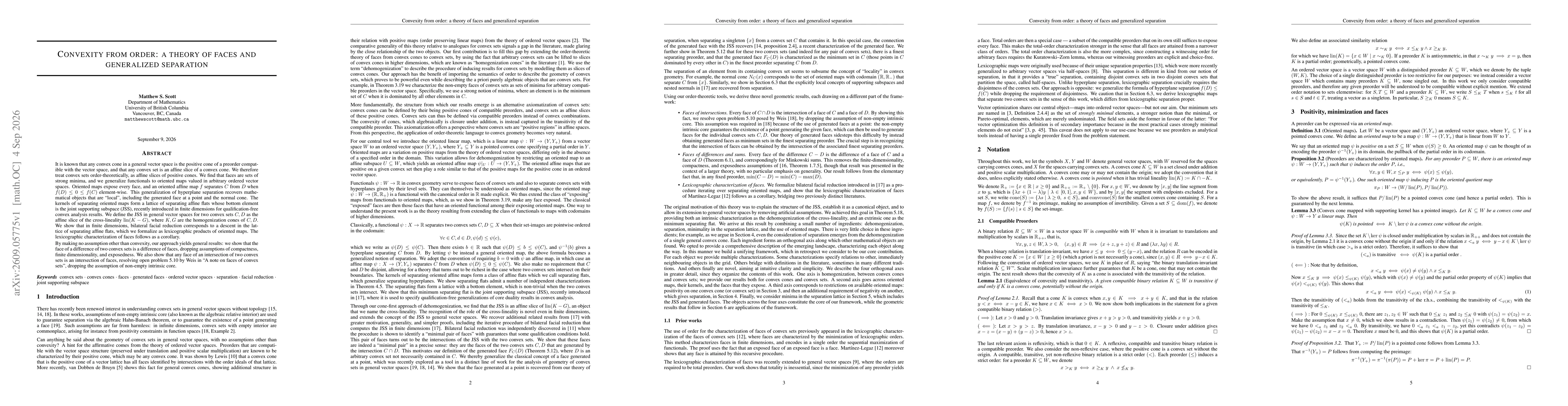 Thumbnail for Convexity from order: a theory of faces and generalized separation